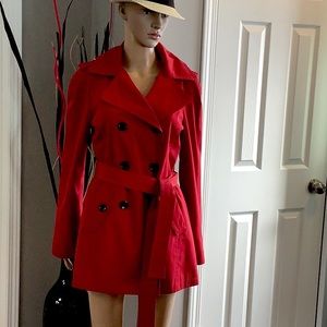 EXCELLENT CONDITION.   CALVIN KLEIN Deep Red Jacket size small.